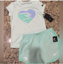 Nike Girls Youth Large Dri Fit Short Set Nwt