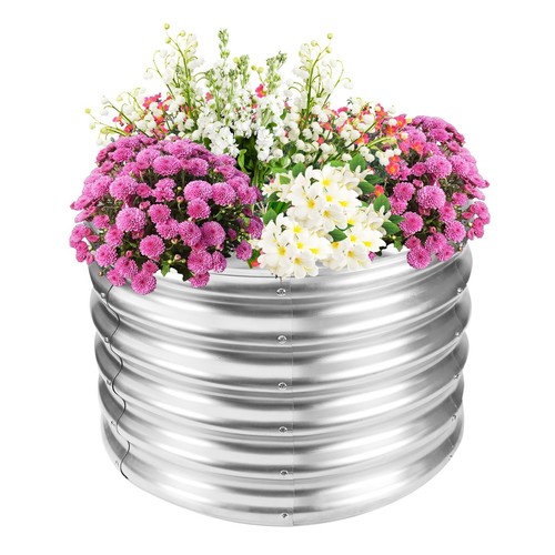 17" Tall Elevated Round Metal Rised Garden Bed- 2'x2' in Size and 0.8MM Thick...
