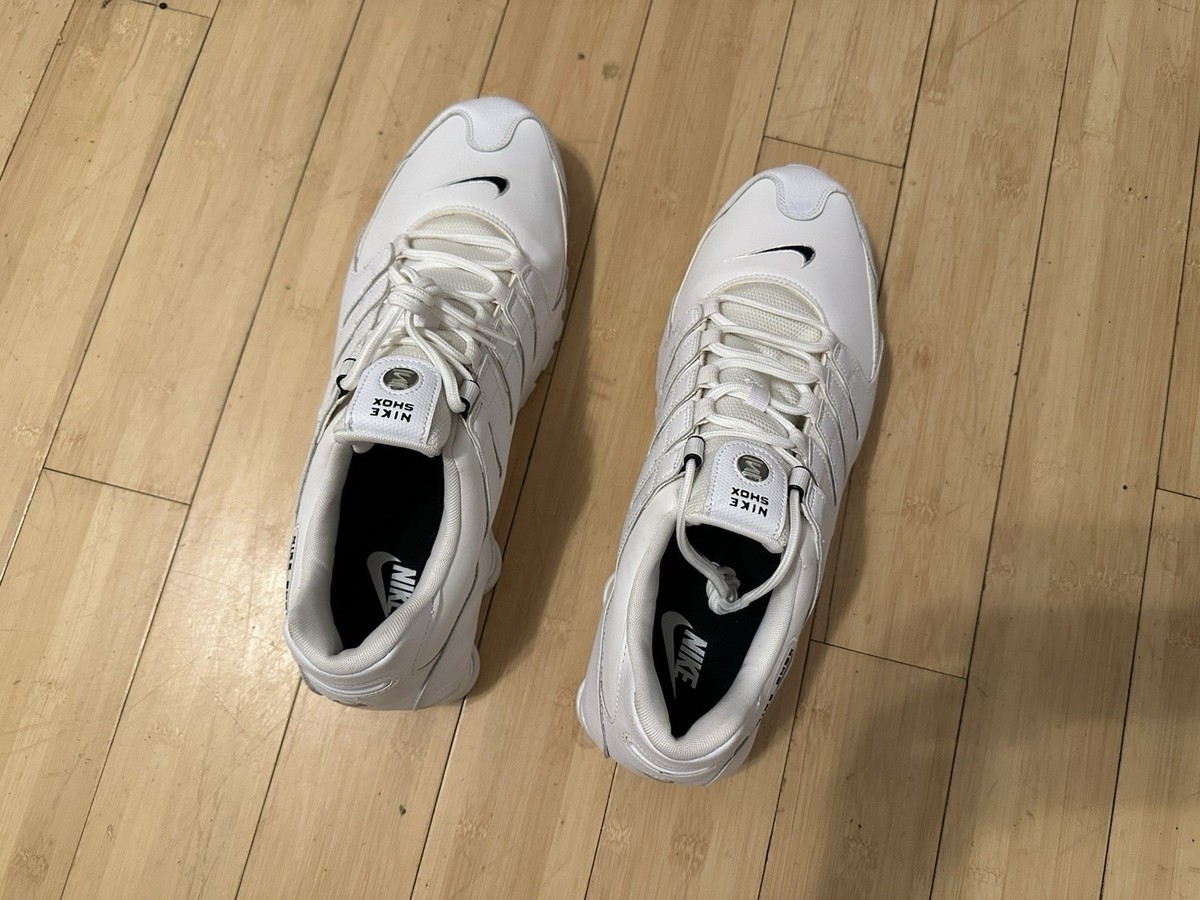 Size 15 Nike Men SHOX NZ EU Shoes 501524 106 White Black | eBay
