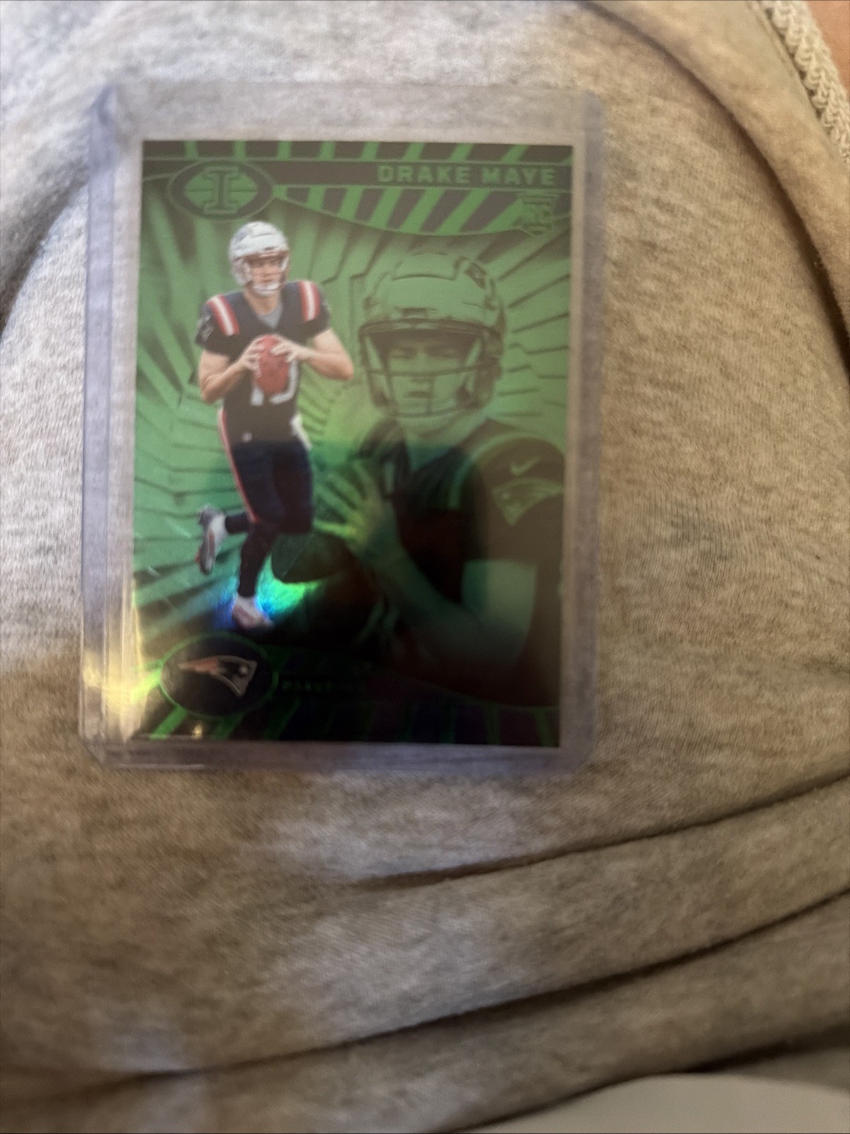 2024 Panini Illusions - Drake Maye #59 Trophy Collection Emerald (RC)