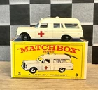 Matchbox Lesney Mercedes Benz Binz Ambulance 3 White New in Box (1970)