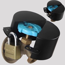 Outdoor Faucet Lock, Water Hose Bib Spigot Lock Black Cover Padlock Kits for 1