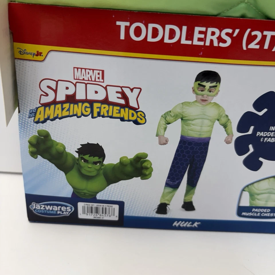 Disfraz de Halloween Disney Junior Spidey y sus increíbles amigos Hulk niño 2T Foto 2 de 4