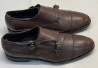 Bruno Magli Siracusa Brown Leather Double Monk Strap Loafer Dress Shoe 9 M — photo 3