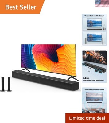 32-Inch Wireless Bluetooth Sound Bar with Immersive Surround Sound Experience