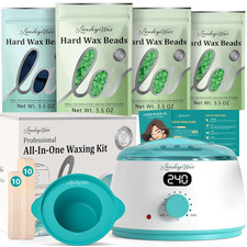 Digital Waxing Kit for Women Men, Wax Warmer for Hair Removal with Silicone Pot,