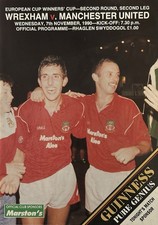 Wrexham v Manchester United 1990 Programme