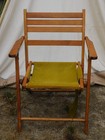 Vintage Telescope Co. Folding Wood Chair USA Mid Century Modern Eames MCM 1950's