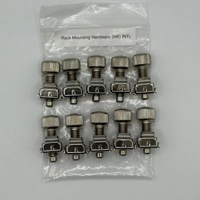 Cisco Meraki VABB8EAA1102 Rack Mount Kit | 10 x M6 Cage Nuts, Screws & Washers