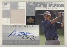 2002 Upper Deck Fairway Fabrics Retail Silver Luke Donald #LD-AFF Rookie Auto RC