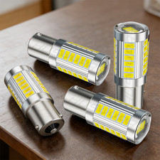 4Pcs 1156 33SMD LED Tail Brake Stop Reverse Parking Turn Signal Light Bulb White