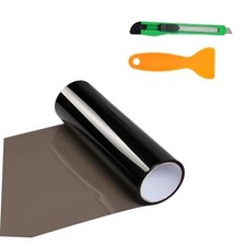 Car Headlight Vinyl Film Sticker Sheet Roll, 12"x48" Self-Adhesive Light Black