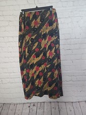 Vtg 90s Notations Moody Floral Maxi Skirt Women  s Plus 2X Grunge Whimsigoth