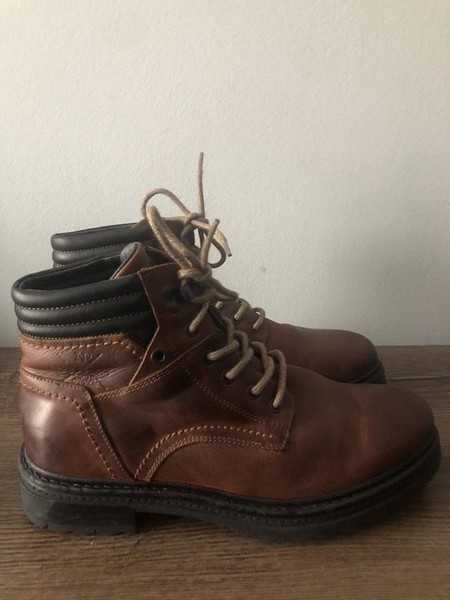 Men AMI Boots Brown Leather 42