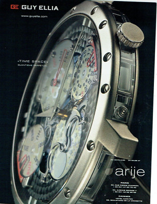 Werbung Advertising 07 24 2009 Uhr Guy Ellia Time Espace