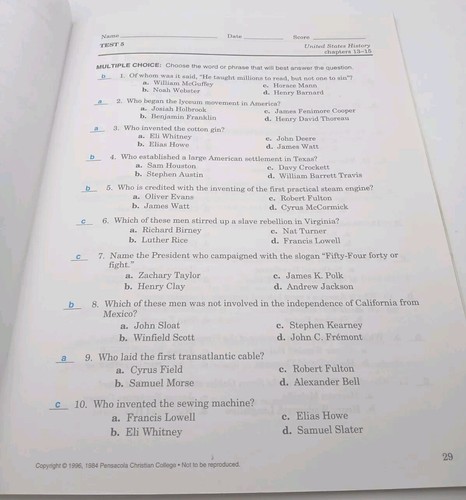 Abeka Book United States History Heritage Of Freedom Teacher Key Curriculum - Picture 9 of 13