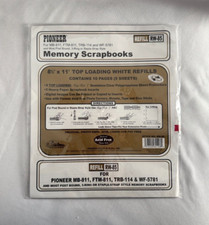 Pioneer Memory Scrapbooks Top Loading White Refills RW-85 8 1/2x11 SEALED