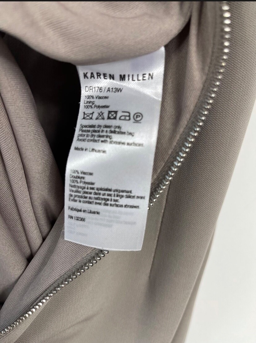Karen Millen::マキシドレス:UK10[RESALE] Karen Millen UK 10 Metallic Jacquard Black Lace Chiffon