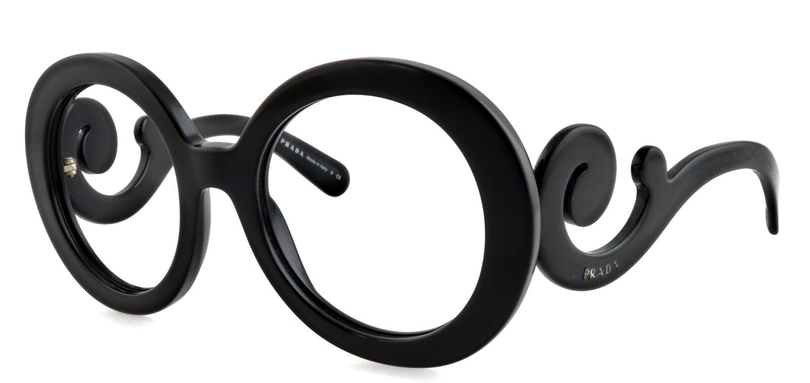 PRADA SPR27N 1AB-3M1 55mm Baroque Swirl Eyeglasses Sunglasses Frames Only Italy