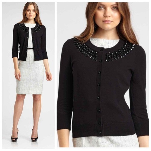 Kate Spade Kati Beaded Cardigan Sweater 