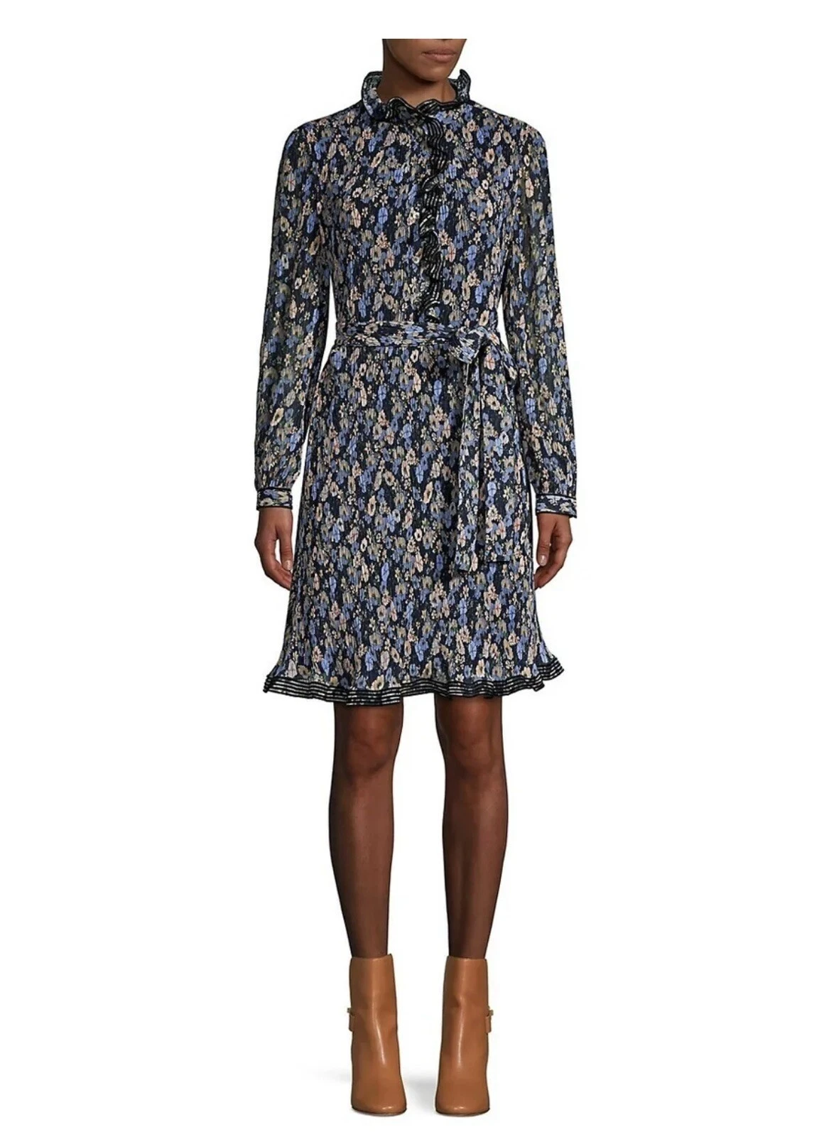 Nuovo con etichetta! Abito plissé con stampa floreale Tory Burch Deneuve taglia 6