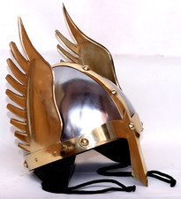 Handmade New Viking Knight Medieval Armor Norman King Winged Viking Helmet Gift