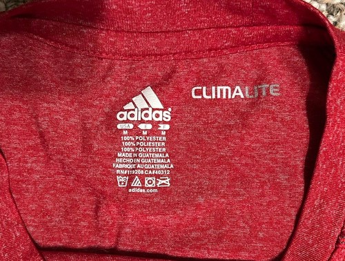 Nebraska Cornhuskers Adidas Climalite Short Sleeve Shirt NCAA Football - Picture 9 of 10