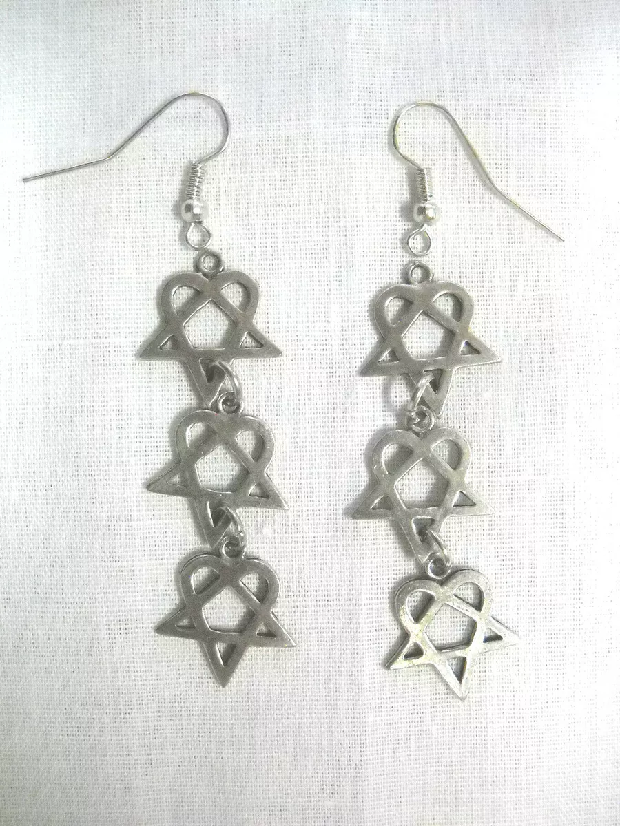 Heartagram earrings clearance