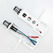 35pcs/lot quality white paint 1/2' turntable headshell Gold 4-pin connector