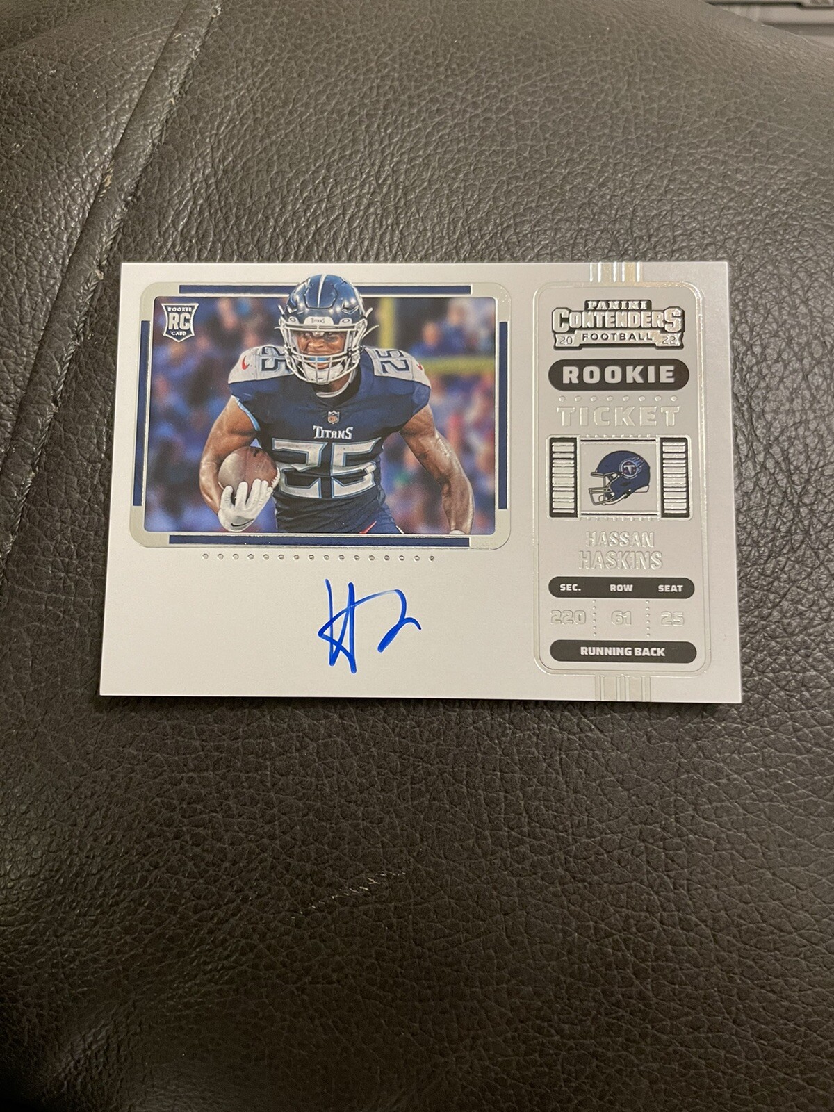 2022 Panini Contenders Hassan Haskins Auto RPS Variation Rookie Ticket SP MINT