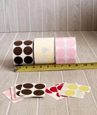 Paper Source 1 Inch Round Seals/Stickers Labels - Soft Pink