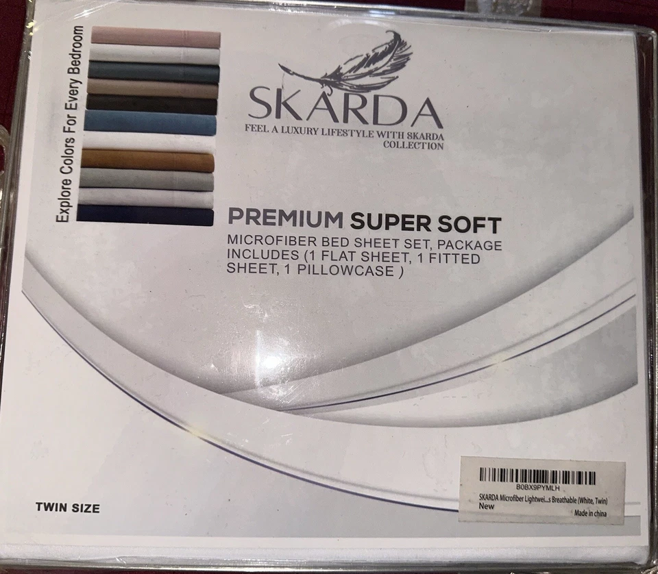 Skarda Microfiber Twin Bed Sheets 3 Piece One Flat One Fitted One Pillow Case  - Image 3 of 4