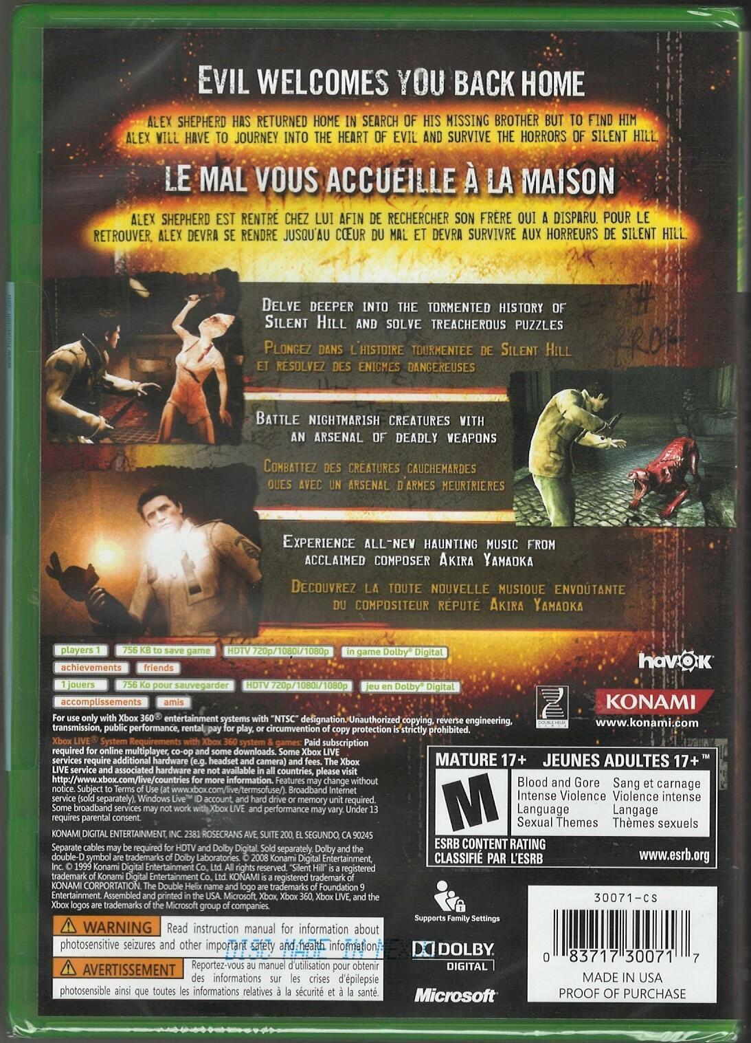 Silent Hill Homecoming Xbox 360 NEW