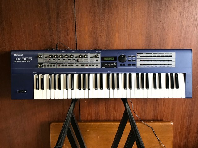 Roland Jx 305 Groovesynth Keyboard Synthesizer With Stand For Sale Online Ebay