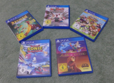 5 SCHÖNE PLAYSTATION 4 SPIELE - HARVEST MOON - WORMS - RAYMAN - SONIC - ALADDIN 