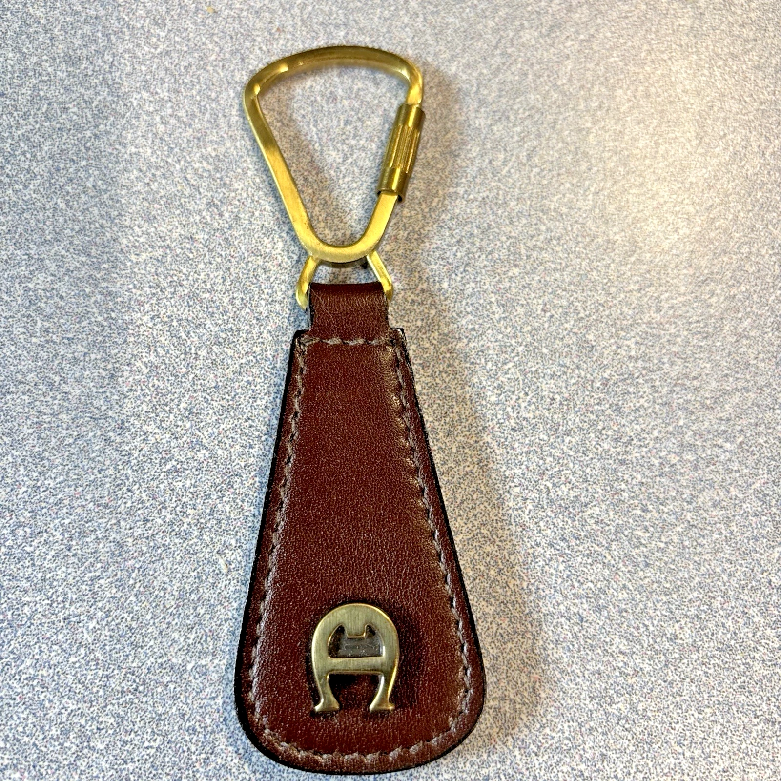 Vintage Etienne Aigner 4 1 2" Leather Key Chain Fob Ring Holder NOS Never Used