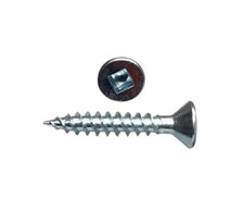 No. 8 x 1" Square Drive Wood Screws BZP Countersunk Head - Box of 200