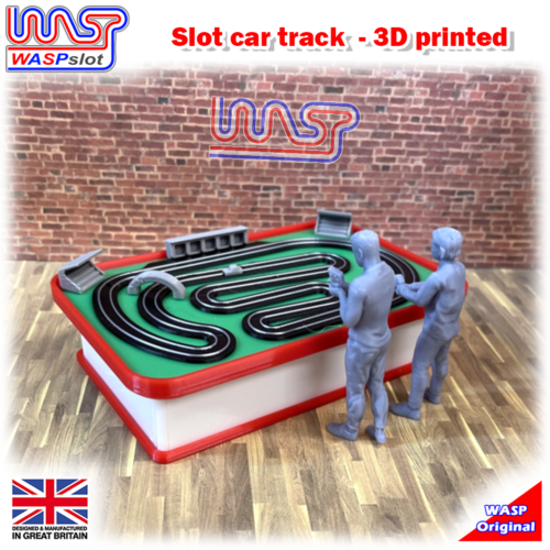 Slot track & figures -  1/32 scale - racing - 3D printed - WASP - slot racing - Afbeelding 1 van 15
