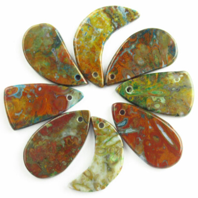 8Pcs 30x16x3mm/28x16x3mm Pietersite Different Shapes Pendant Bead B60965