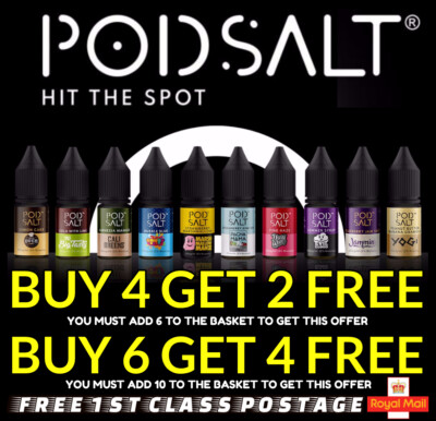 POD SALT 10ml Nic Salts 5/11/20mg Nicotine E liquid Vape Juice Ecig All  Flavours | eBay UK