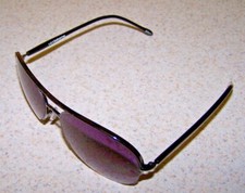 LIZ CLAIBORNE Sunglasses PEWTER HALF FRAME W GRAY LENSES - NWOT 85521