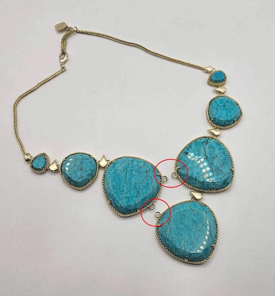 BROKEN Kendra Scott necklace and earrings with NO back Necklace