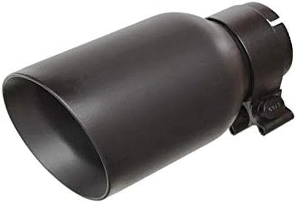 Punta de escape de acero inoxidable con recubrimiento en polvo negro texturizado GRT21248FB 8" - 2,5" ID Foto 2 de 2