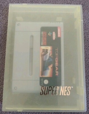 Top Gear SNES - UK PAL TOP GEAR für The Super Nintendo & Generic SNES Box Selten