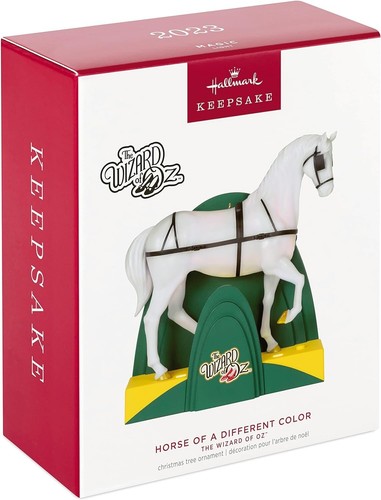 Hallmark Andenken Weihnachtsschmuck 2023 Zauberer Oz Pferd einer anderen Farbe - Bild 1 von 4