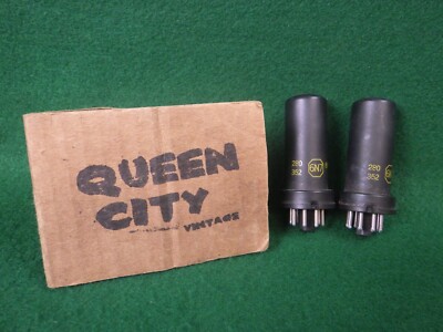 Pair NOS Raytheon 6N7 Vacuum Tubes