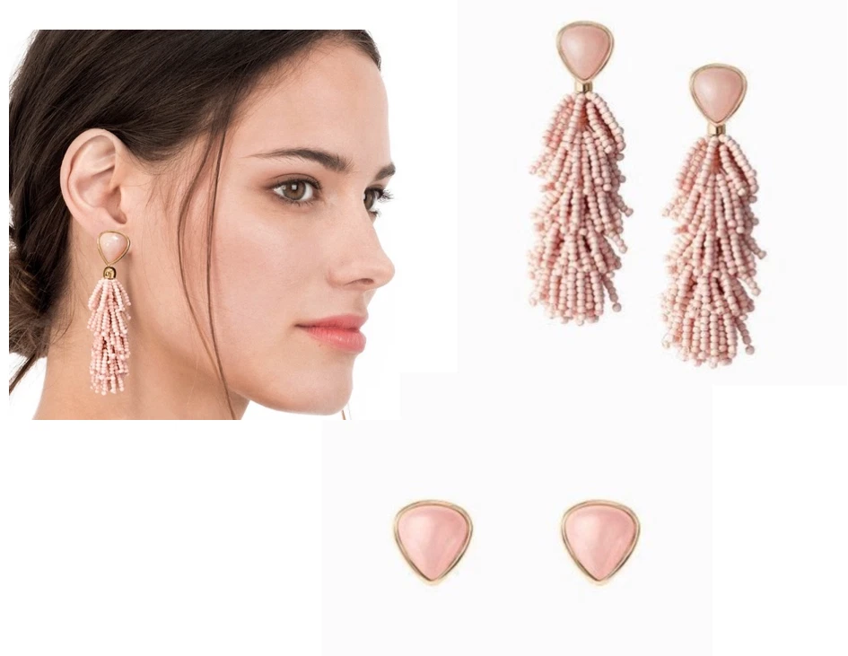 STELLA DOT RIVA TASSEL EARRINGS MULTIUSE NWT SOLMON eBay