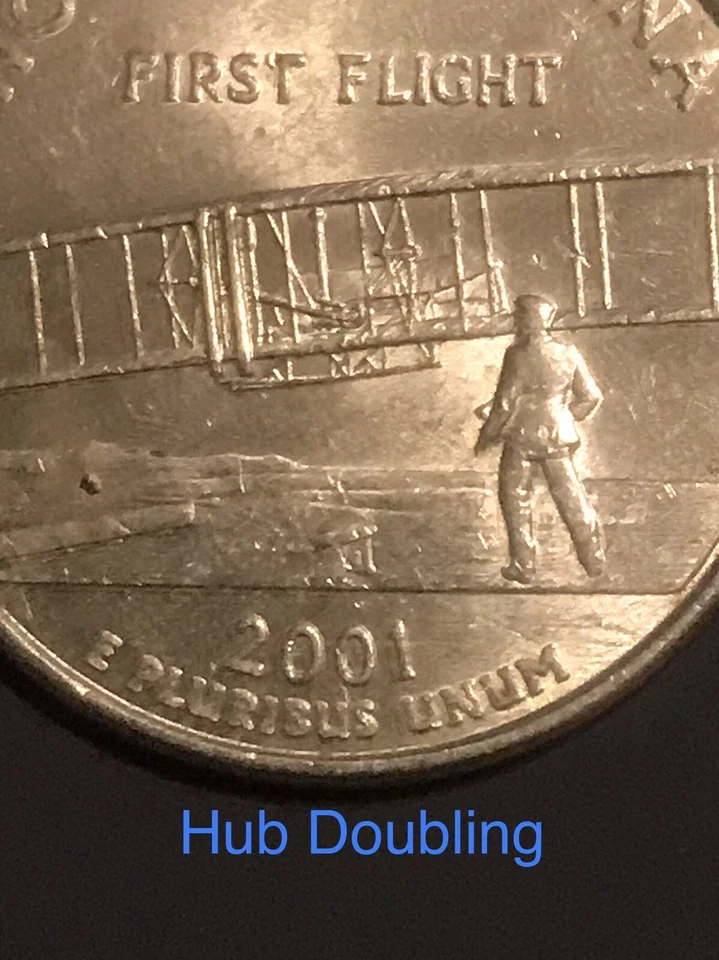 2001-P North Carolina US Quarter *AU* Struck Off-Centered Doubled Misaligned - Image 2 of 4