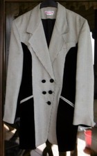 "Casanova Paris" Damen Blazer/Sakko/Jacke Schwarz/Weiß Pepita Gr. ca. 38/40 ???