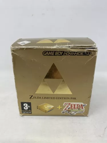 Nintendo GBA SP Legend of Zelda Minish Cap Gold Bundle - Europe CIB Complete